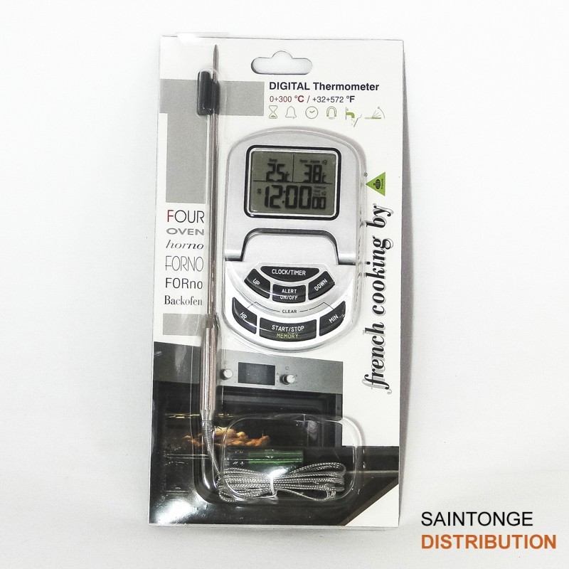 Thermomètre digital avec sonde 0 à +300°C - Cuisine Professionnelle