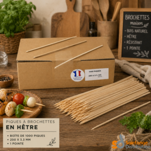 1000 Piques à brochettes Hêtre 200X3.3
