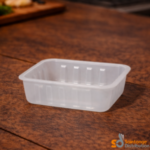 Barquette translucide fond plat 125cc