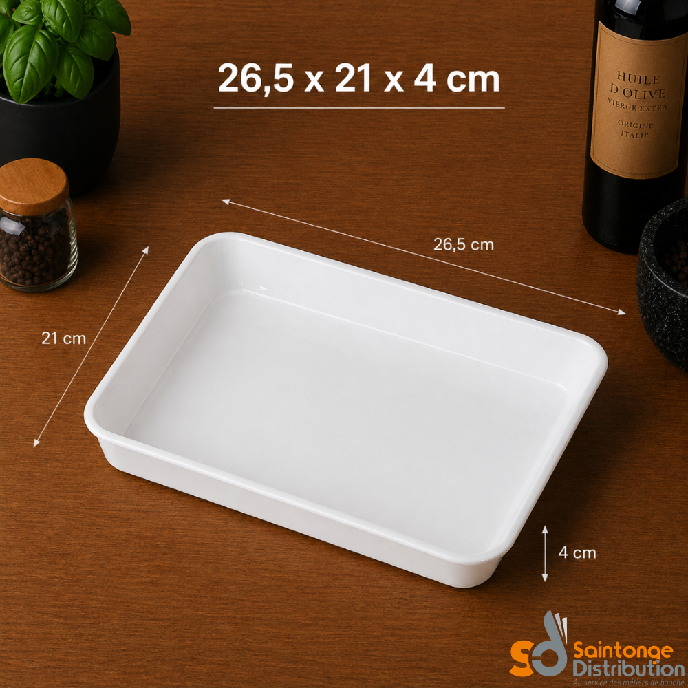 Plat ravier blanc 26,5x21x4cm