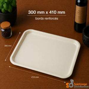 Plateau ivoire en polypropylène 300x410mm