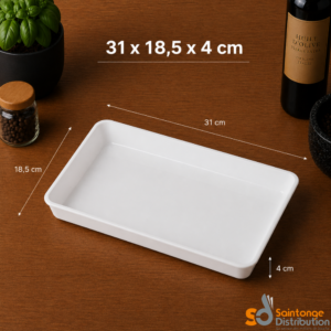 Plat ravier blanc 31x18,5x4cm