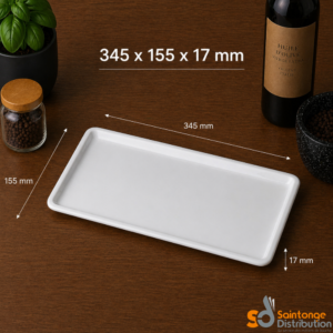 Plat glacière blanc 34,5x15,5x1,7cm