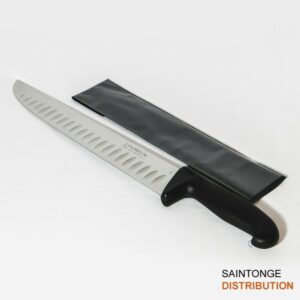 Couteau de boucher alvéolé 31cm noir