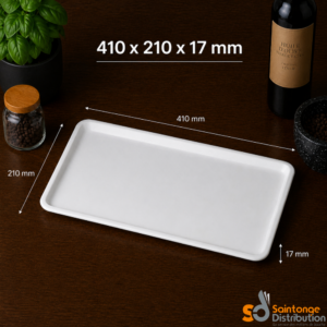 Plat glacière blanc 41x21x1,7cm