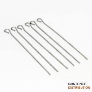 400 brochettes plates inox 20cm