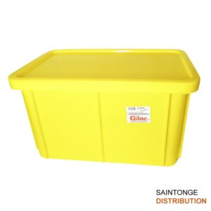 Bac rectangulaire Gilac jaune 600X400X325mm 55L