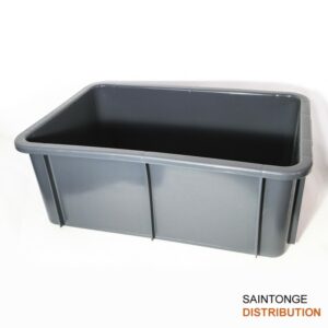 Bac rectangulaire Gilac gris 595X395X215mm 35L