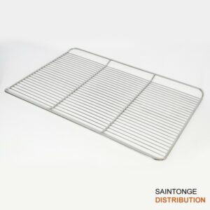 Grille inox à bords relevés inox de 530x360x10mm