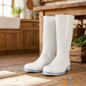 Bottes caoutchouc nitrile blanches
