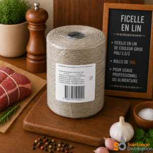 Ficelle lin grise à dévidage extérieur