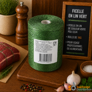 Ficelle lin verte à dévidage extérieur