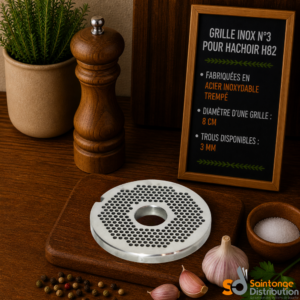 Grille inox N°3 pour hachoir H82 (1)