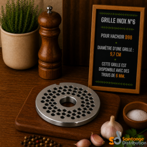 Grille inox N°6 pour hachoir B98