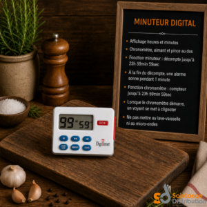 Minuteur digital timer jusqu'à 23h 59min 59sec