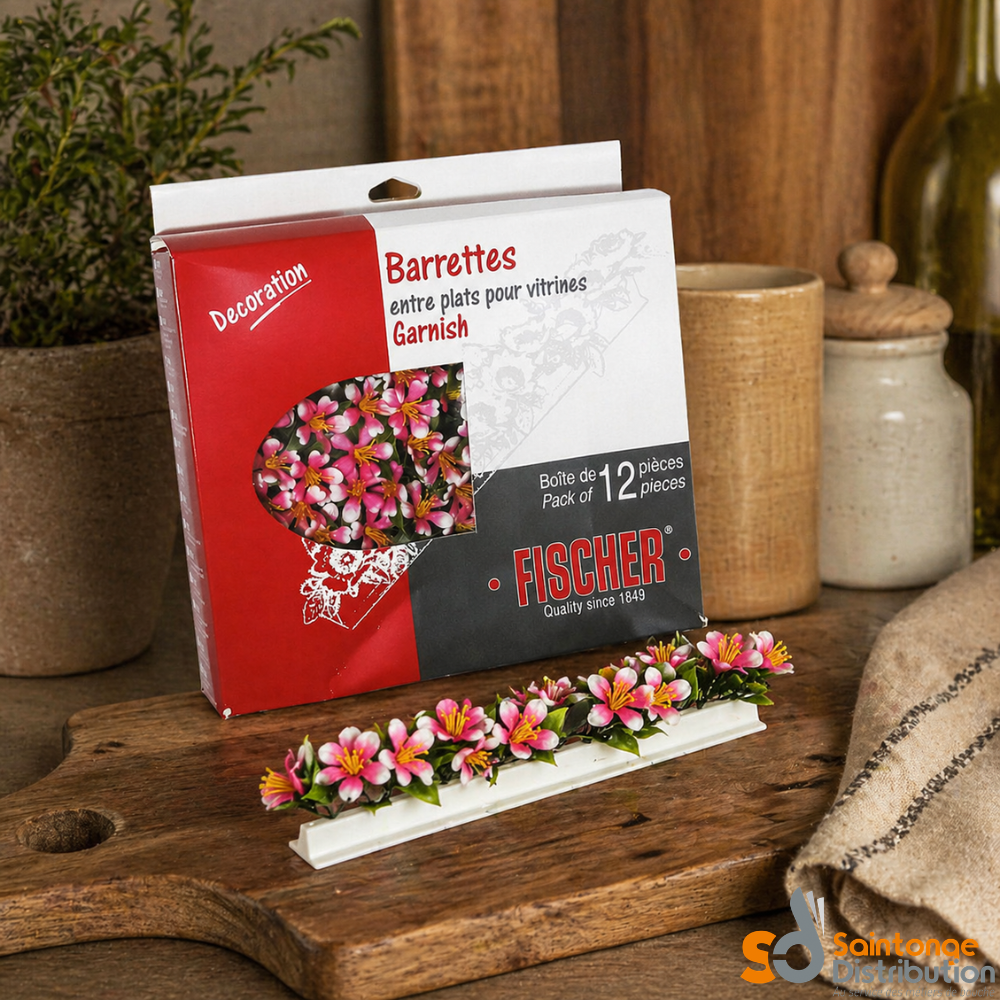 Barrette séparatrice de plats pour vitrines