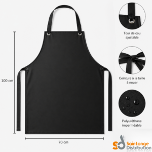Tablier de service 70X100cm noir