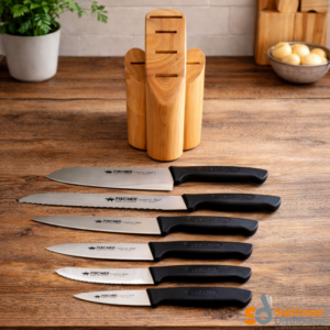 bloc en bois 6 couteaux