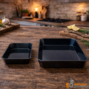 Plat rosbif mélaminé noir