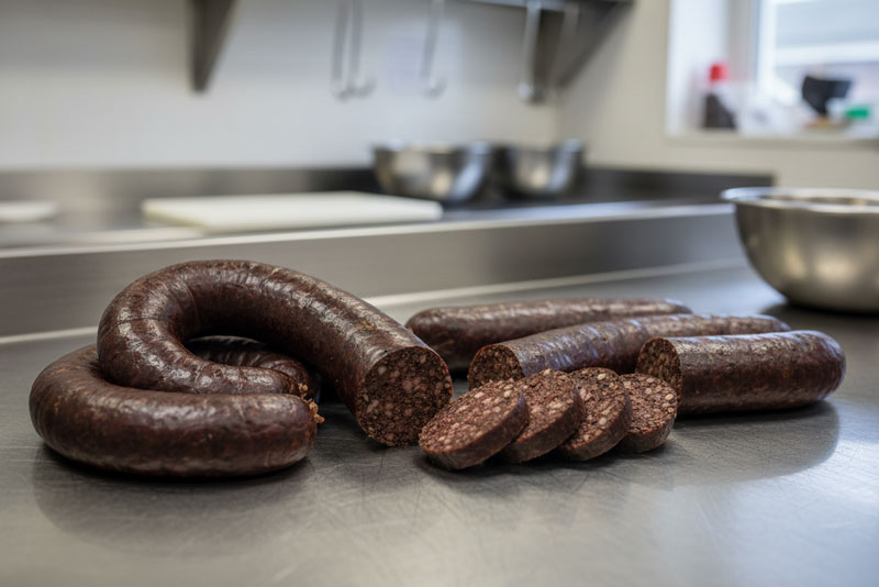 Recette : Boudin noir traiteur – fabrication, cuisson et mise en œuvre professionnelle
