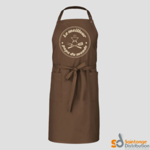 tablier marron