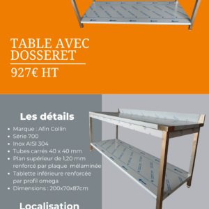 Table professionnelle