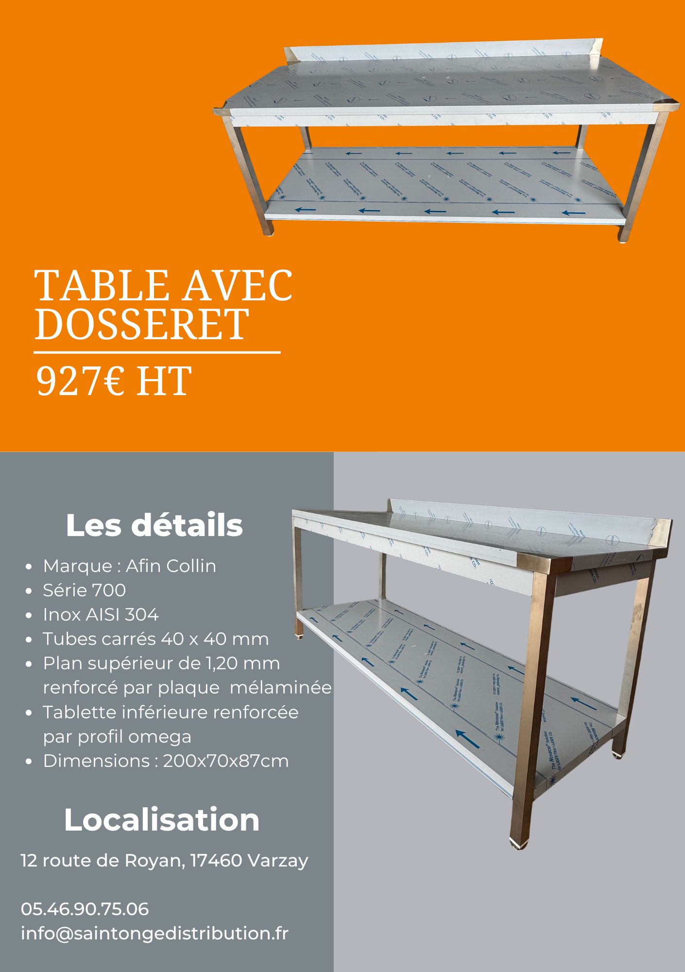 Table professionnelle